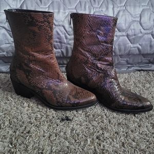 Steven by steve madden brown and black snake skin boots